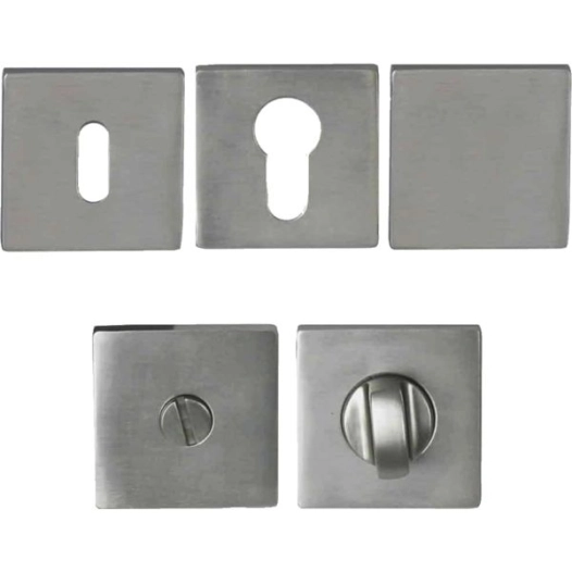 20 Rosace Carrée Soho Nickelé - Clé L