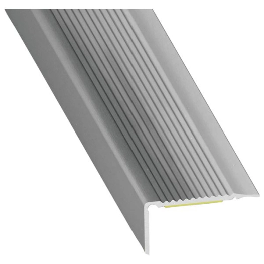 Nez De Marche Adhésif Aluminium Titane 45x23 Mm Long. 1m