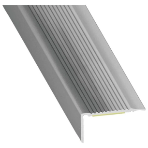 Nez De Marche Adhésif Aluminium Titane 45x23 Mm Long. 1m