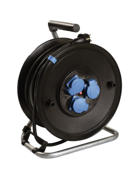 Enrouleur Câble Pro 25m IP44 Robuste, étanche IP44, câble H07RN-F 3G2.5 - AS - SCHWABE GmbH