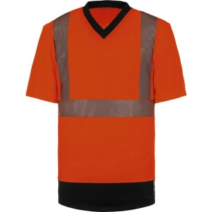 T Shirt Hv Helium Manches Courtes Orange Fluo T.3xl