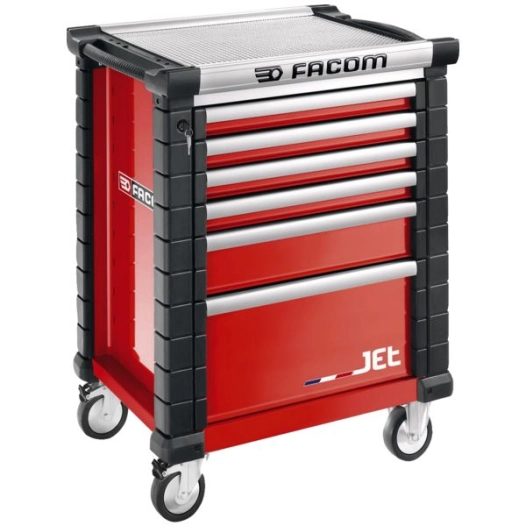 Servante Jet 6 Tiroirs Rouge