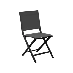 Chaises Pliantes Thema - Graphite / Toile Moutarde