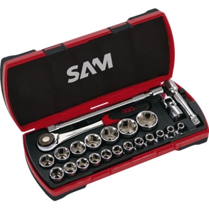 Coffret Bimatiere Douilles Et Sam - Douilles Et Accessoires 1/2' En Mm - Coffret De 23