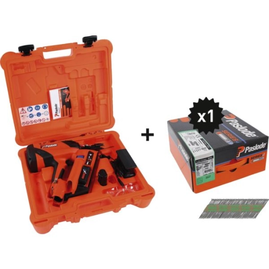 Lot Cloueur Autonome Im90xi + 1 Pack De Clous Crantés 2.8x70mm