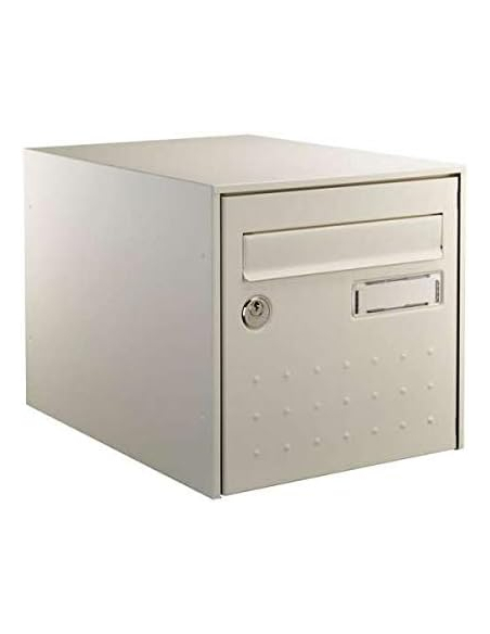 Boîte aux lettres Steelbox Ton pierre Double face, design moderne, couleur pierre - Decayeux