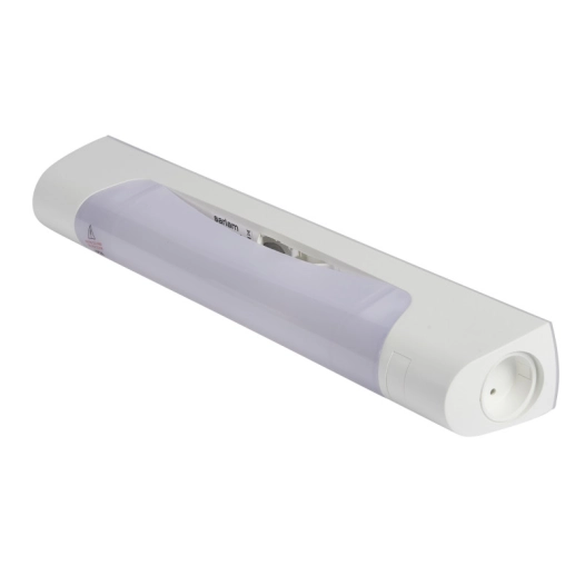 Applique de salle de bain Prismaline avec prise rasoir à équiper de tube S19 - Sarlam