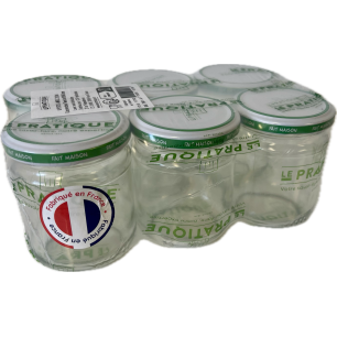 6 Pots à miel ou mutli-usages - 212 Ml - Ø 63 mm - LE PRATIQUE