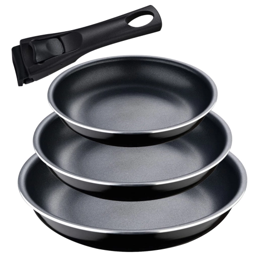 set 3 poêles (ø18+ø20+ø24cm) click & cook bergner