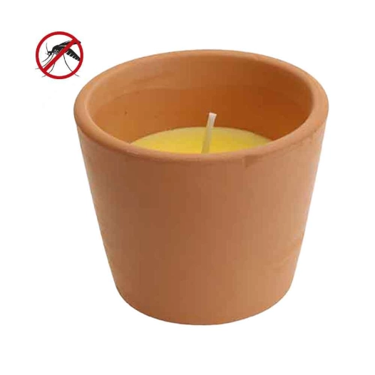 6 bougie terracotta citronelle ø5,5x5cm euro/uni