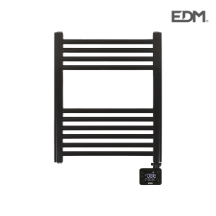 porte-serviettes électrique noir avec minuterie. edm