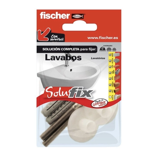 kit de fixation pour lavabo 569818 solufix fischer