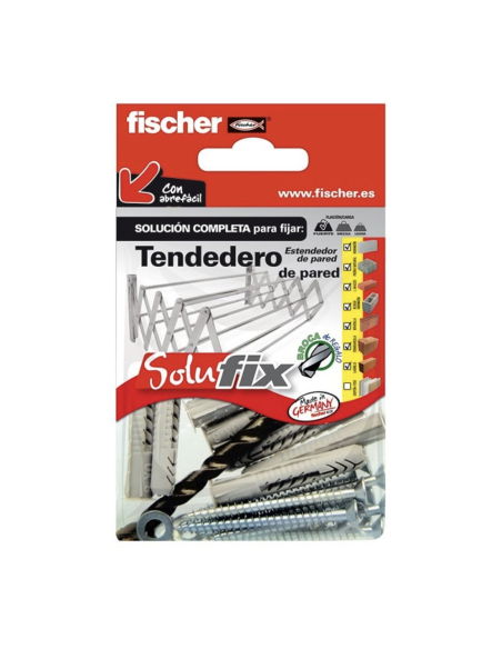 2 fischer solufix kit de fixation pour cheval de nettoyage mural 569814