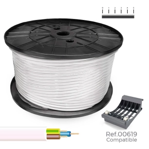 bobine câble tubulaire 3x2,5mm blanc 150m (bobine grande ø400x200mm)