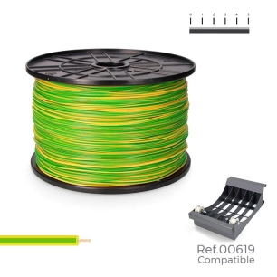 bobine cable flexible 1,5mm bicouleur 1000m (bobine grande ø400x200mm)