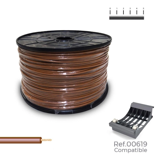 bobine cable flexible 1,5mm marron 1000m (bobine grande ø400x200mm)