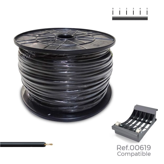 bobine cable flexible 2,5mm noir 800m (bobine grande ø400x200mm)