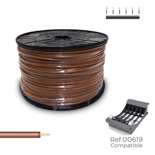 bobine cable flexible 2,5mm marron 800m (bobine grande ø400x200mm)
