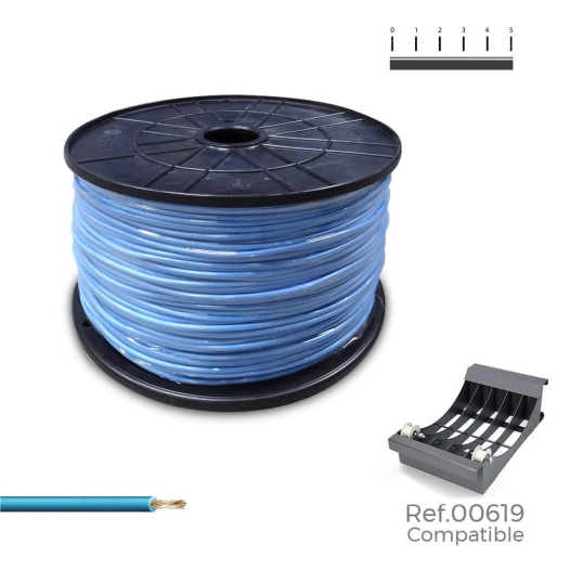 bobine cable flexible 2,5mm bleu 800m (bobine grande ø400x200mm)
