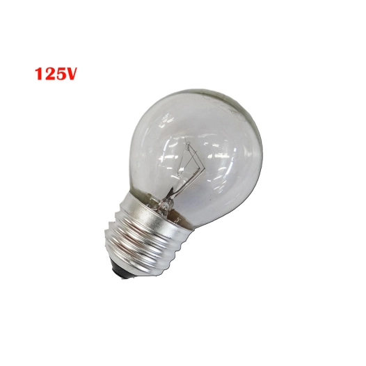 ampoule incandescente sphérique transparente 60w e27 125v (usage industriel uniquement)