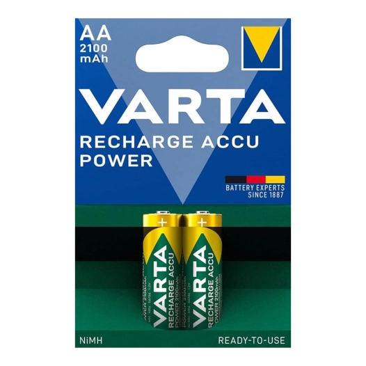 blister 2 piles varta rechargeables aa 2100mah