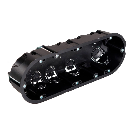 4 boîte d'encastrement universelle 3 postes pour mur creux solera 5825