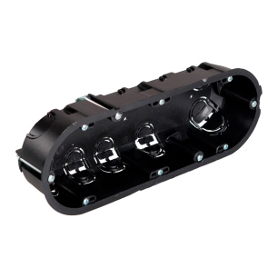 4 boîte d'encastrement universelle 3 postes pour mur creux solera 5825