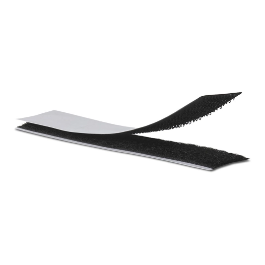 bandes adhésives de fermeture à crochet et boucle 2x10cm. noir, 2143-3, inofix