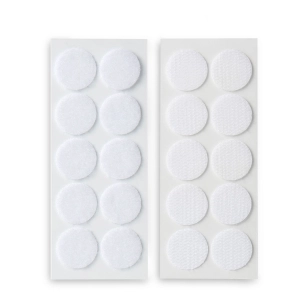 disques adhésifs de fermeture à crochet et boucle ø20mm. blanc, 2146-2, inofix