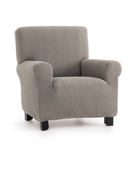 housse multi-élastique bali gris pour canapé 1 place belmarti