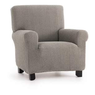 housse multi-élastique bali gris pour canapé 1 place belmarti