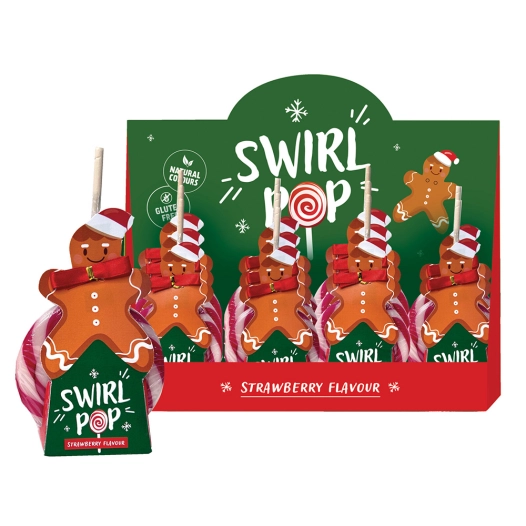 4 sucette en spirale saveur fraise, sans gluten. 90gr. basics