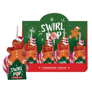 4 sucette en spirale saveur fraise, sans gluten. 90gr. basics