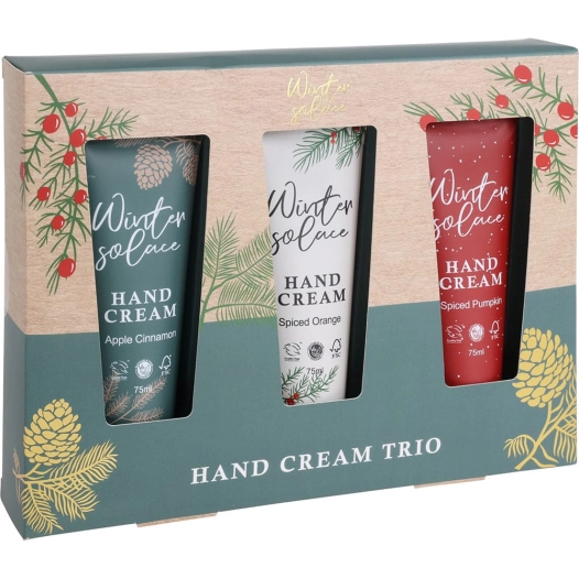 ensemble de soins pour les mains winter solace, 3 tubes de crème. basics
