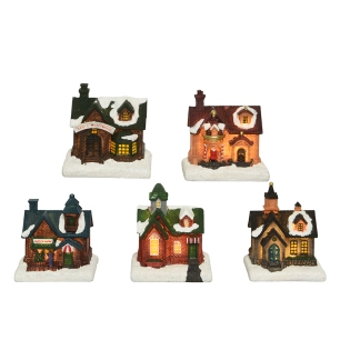 2 maison de noël led, 5 modèles. lumineo