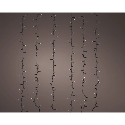 rideau led clignotant, 256 leds, 375x60cm. lumineo