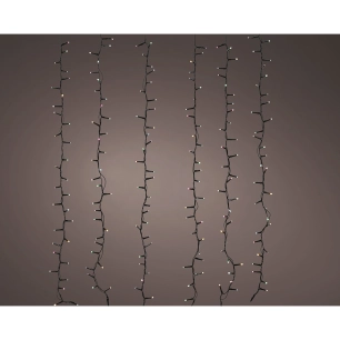 rideau led clignotant, 256 leds, 375x60cm. lumineo