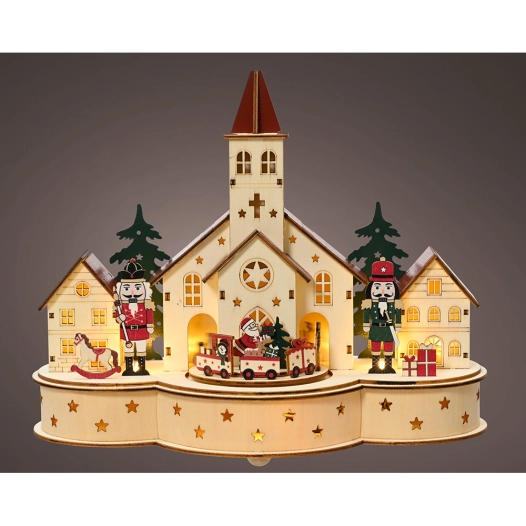 scène de noël des casse-noix, 30x14x24,5cm. basics