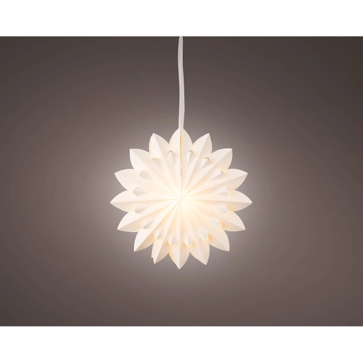 étoile à suspendre en papier mled, ø40x10,5cm. lumineo