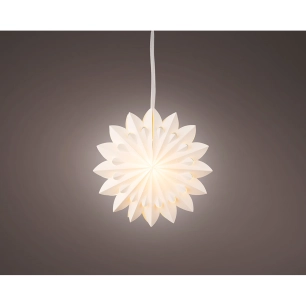 étoile à suspendre en papier mled, ø40x10,5cm. lumineo