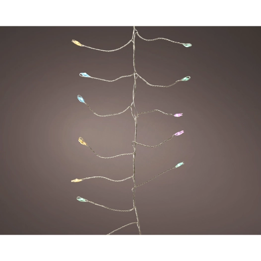 guirlande microled clignotant, 480 leds, multicolore pastel. lumineo
