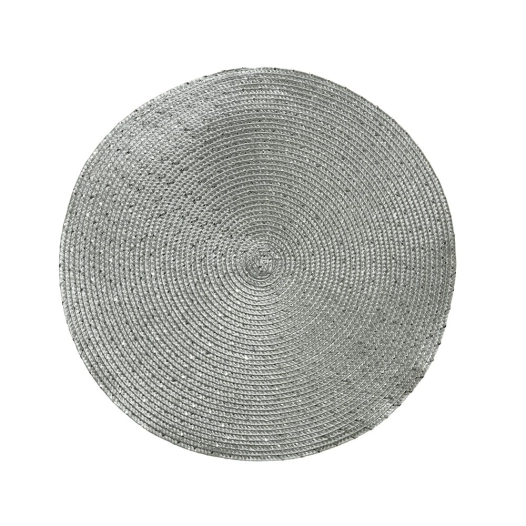 4 plateau rond couleur argent, ø38x0,2cm. basics
