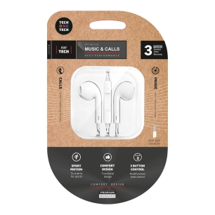 2 casque eartech blanc, connecteur mini-jack. tech one tech