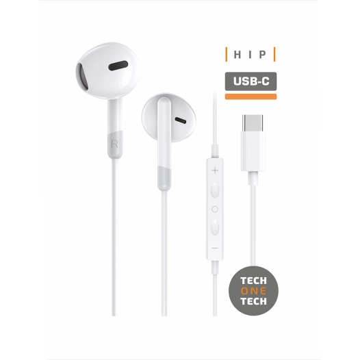 2 casque de hanche blanc, avec usb-c. tech one tech