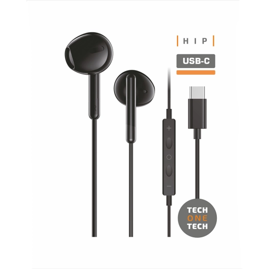 2 casque de hanche noire, avec usb-c. tech one tech