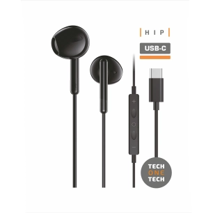2 casque de hanche noire, avec usb-c. tech one tech