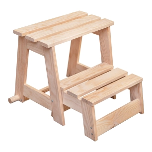 tabouret échelle en bois, 2 marches. astigarraga
