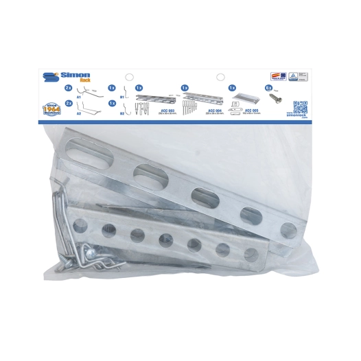 sac 9 unités. panneau bt (6 crochets+3 accessoires) ac012. simon rack
