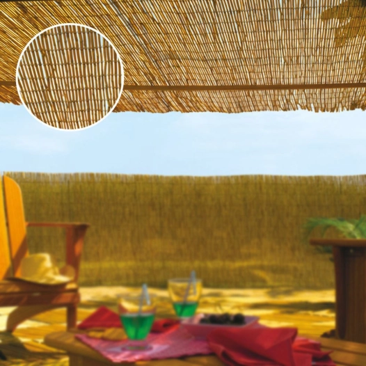 ombrage bambou naturel diamètre approx. ø2 - 4mm couleur marron tailles: 1x5m faura