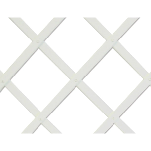 trelliflex treillis plastique 0,5x1,5m couleur blanc profilé de lattes 22x6mm faura
